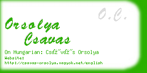 orsolya csavas business card